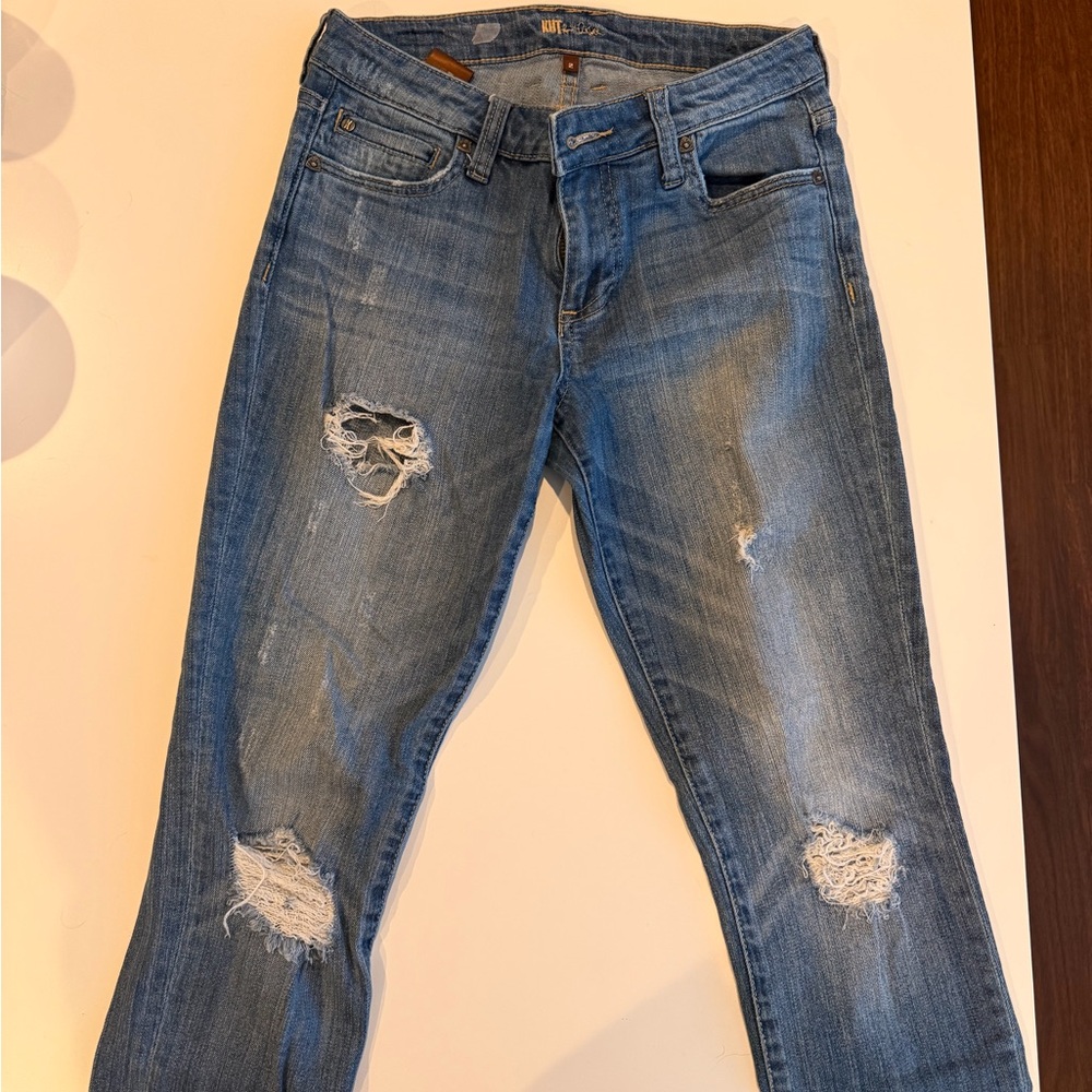Kut from the Kloth Light Blue Distressed Jeans